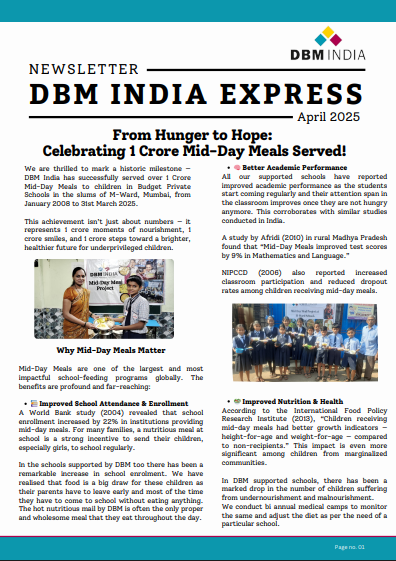 DBM INDIA EXPRESS APR-25